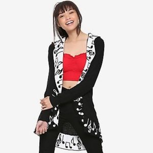 Hot Topic Music Note Hooded Flyaway 